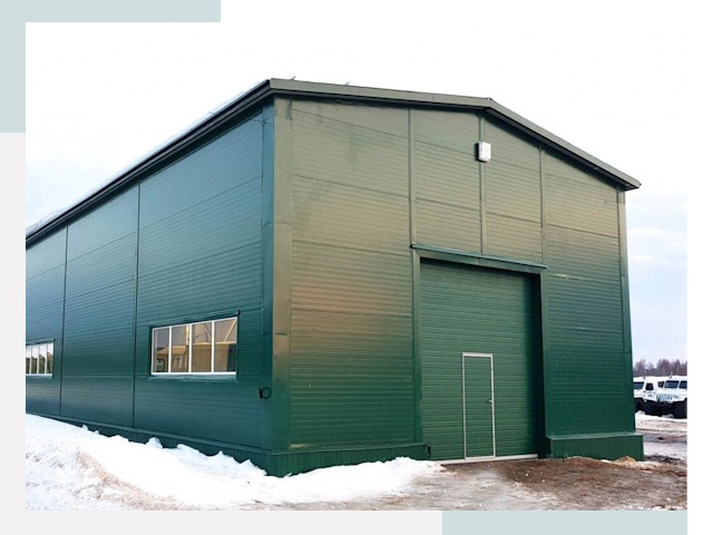 Двускатные ангары в Карасук