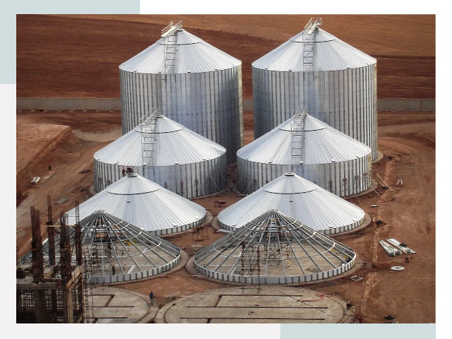 Строительство зерновых силосов в Карасук