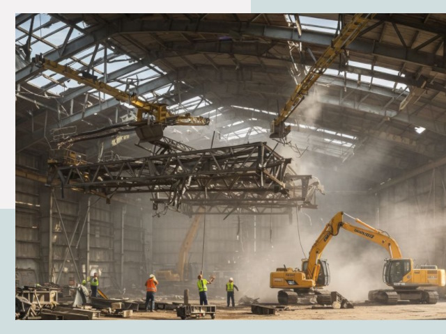 Демонтаж ангаров в Карасук от 609 руб. за м²